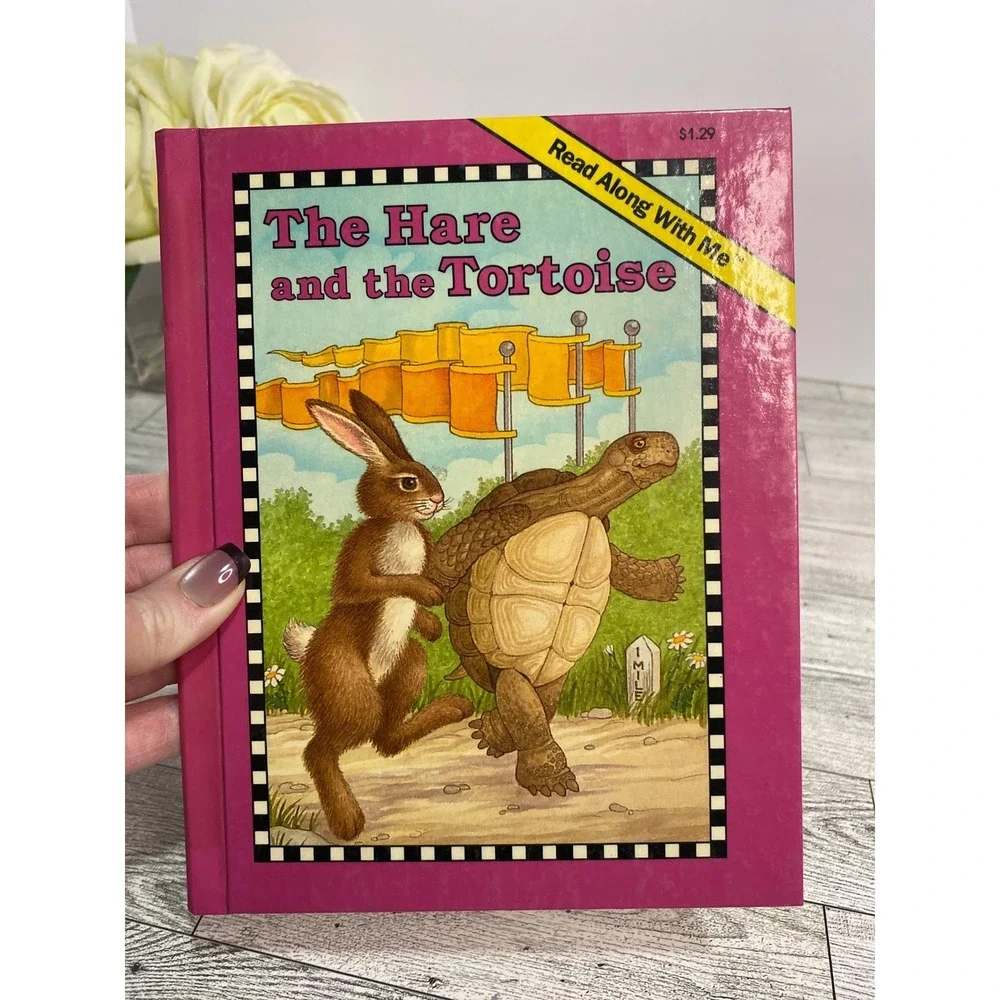 The Hare and the Tortoise Kit Schorsch 1989 Hardcover Rebus Book Kids Children